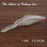 Blank Unpainted Big Minnow 12.6Cm/12g DIY Luya Cocked Mouth Bait Far Cast Hair Embryo Hard Lure G13Lures Baits