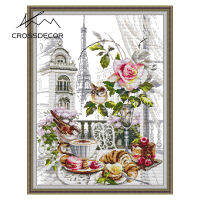 Crossdecor Cross Stitch ชุดกับวัสดุทำด้วยมือ Dmc ข้ามชุดด้าย11CT 14CT ประทับตรายังคงชุด DIY เย็บปักถักร้อยชุดตกแต่งสำหรับ Sala Wall-อาหารเช้า