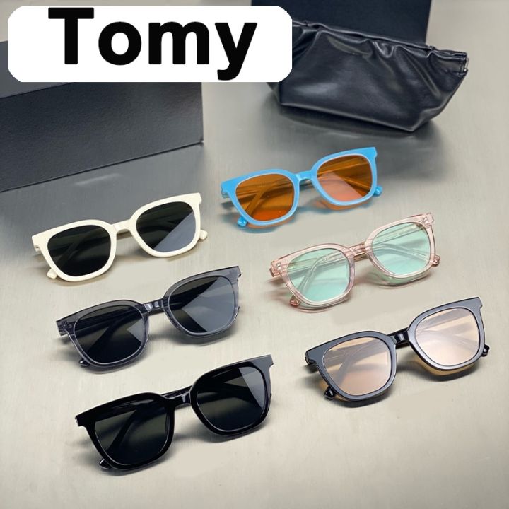 Tomy YUUMI แว่นกันแดดผู้หญิง,แว่นตาวินเทจหรูหราแบรนด์ดีไซเนอร์สินค้าฤดูร้อน Uv400อินเทรนด์ Monst เกาหลี