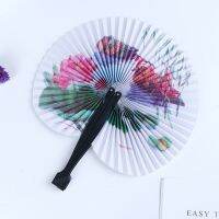 Summer Handheld Fan Chinese Folding Hand Fan Printed Paper Decorative Gift 1PC