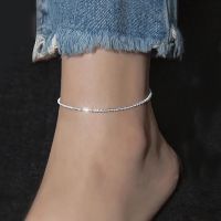 316 l stainless steel women chain anklet jewelry Shiny Chains Anklet For Women Girls Friendship Beach Foot Jewelry Leg Bracelet