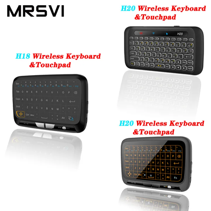 H20 H18 H18 Mini Wireless Keyboard Backlight Touchpad Air mouse IR