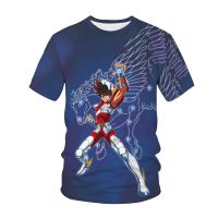 2023 NEWT-Shirt O-Neck แขนสั้น Y2k เสื้อผ้าเสื้อยืดขนาดใหญ่ญี่ปุ่น Anime Saint Seiya เสื้อยืดผู้หญิงเสื้อยืด3d พิมพ์ Street