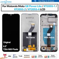 ของแท้สำหรับ Motorola Moto G8 Power Lite XT2055-2 XT2055-4 XT2055-1แผงสัมผัสหน้าจอ Lcd Pantalla ประกอบหน้าจอดิจิตอล