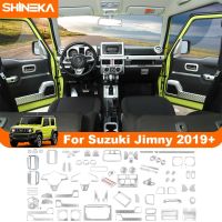 SHINEKA อุปกรณ์ตกแต่งขอบ Hiasan Interior โครเมี่ยมสีเงินรถยนต์สำหรับ Suzuki Jimny 2019 2020 2021 2022 2023ขึ้น