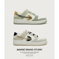 Air Force No. 1 Guochao Original Wheat Thick Sole Skateboard Shoes Sports Casual Mens Trendy and Womens Couple shoes