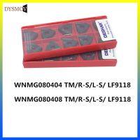 10PCS DESKAR WNMG080404 TM LF9118 เม็ดมีดคาร์ไบด์กลึงแทรกเดสก์ท็อปเครื่องกลึงโลหะผสมแข็งเครื่องมือตัดเหล็ก