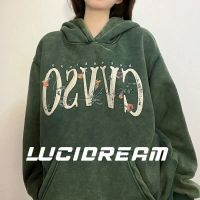 mjfds LUCIDREAM เสื้อกันหนาว เสื้อแขนยาว ผู้หญิง 2022สินค้ามาใหม่ วินเทจ Oversize เกาหลี ใส่สบายๆ ทรงหลวม สไตล์สปอร์ต TT45Z22103113