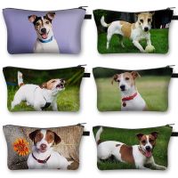 Jack Russell Terrier Printed Cosmetic Bag Woman Fashion Shopping Coin Purse Labrador Boy Girl Storage Bag Cosmetic Case