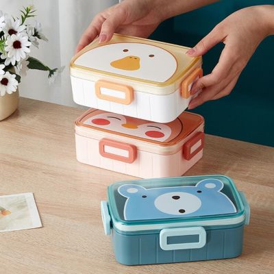 Convenient Children Division Plate Store Anti-leak Food Grade Students Bento