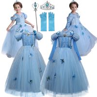 ZZOOI Princess Girl Costume Cosplay Carnival Fancy Dress Up Children Clothing for Halloween Charm Birthday Disguise Dresses Xmas Dress