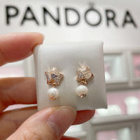 ต่างหู แพนดอร่าโชคดีดาว ต่างหูสำหรับผู้หญิงPandoraˉ Earrings PandoraˉLucky Star Series One Piece of Star Earrings 282488C01 Vintage Elegant Womens Earrings