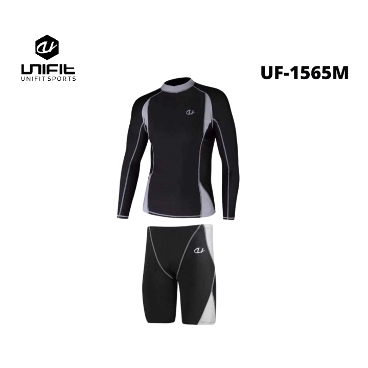 UNIFIT Men's Rush Guard DriFit Spandex Swimsuits/Swimwear/Diving Suits