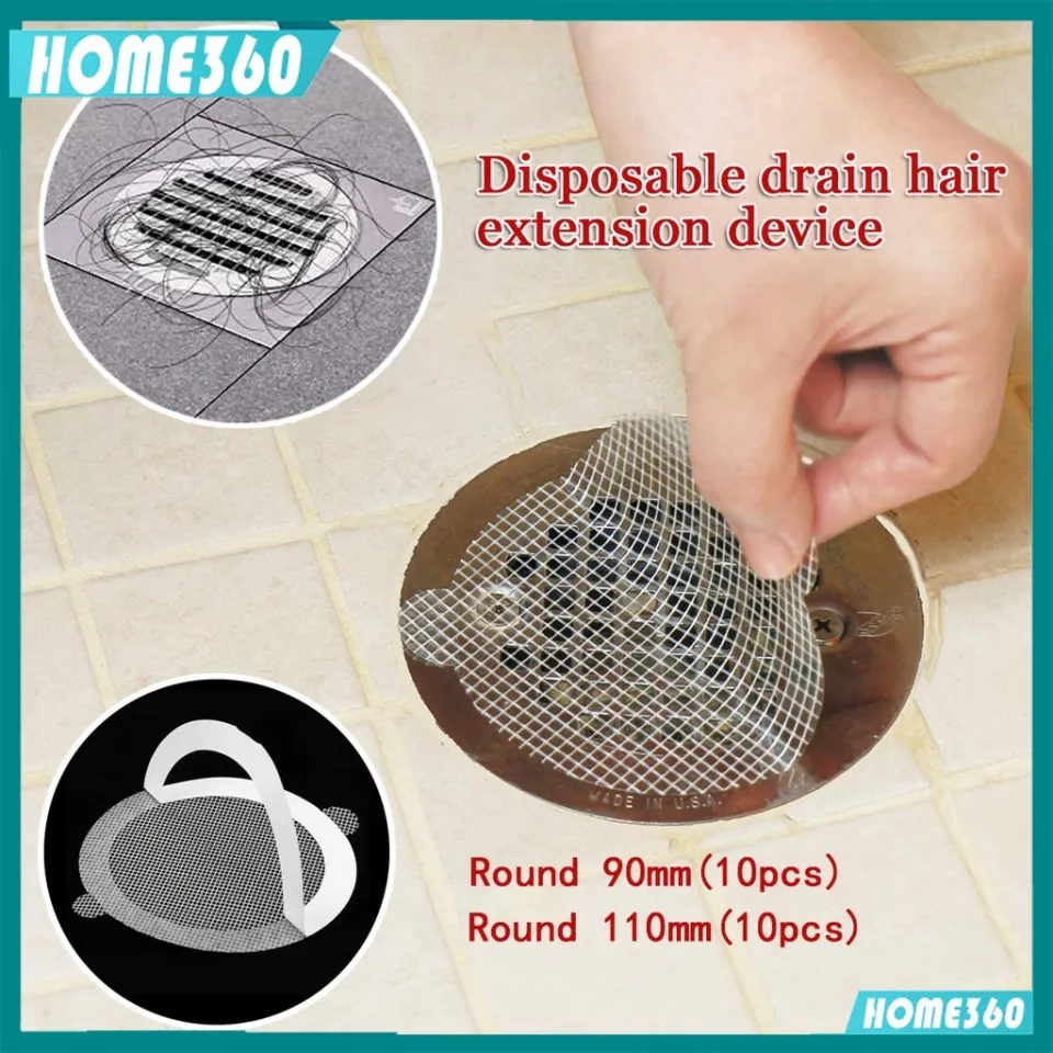 10PCS Disposable Shower Drain Sticker Drain Pipe Hair Extender