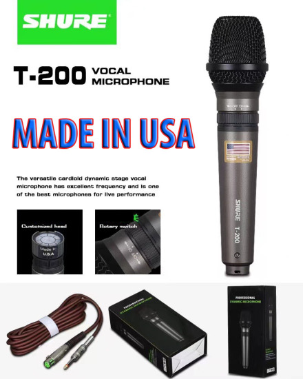 Micro hát karaoke có dây shure hàng usa xịn , mic karaoke có dây shure t - ảnh sản phẩm 1