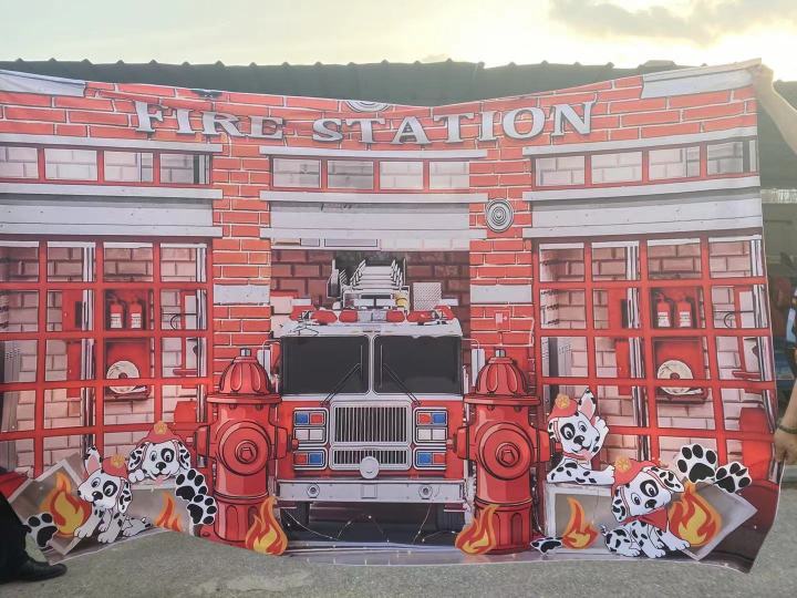 fire-station-photography-backdrops-fireman-fire-truck-boy-birthday-party-background-cake-smash-photo-studio-photocall