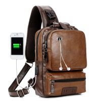 ❀☊✶ [Ruissel Genuine Product] Mens bag chest bag mens Korean version of mens bag Messenger bag mens single shoulder bag mens backpack men