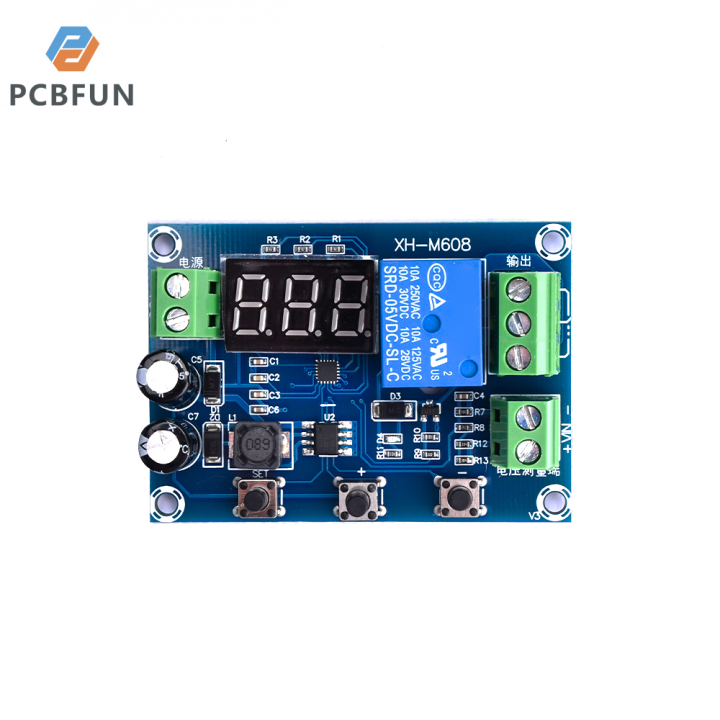 pcbfun-xh-m608การชาร์จแบตเตอรี่และปลดโมดูลแรงดันไฟฟ้าเกินโมดูลการชาร์จและคายประจุตัวป้องกันกระแสไฟฟ้าเกินกำหนด