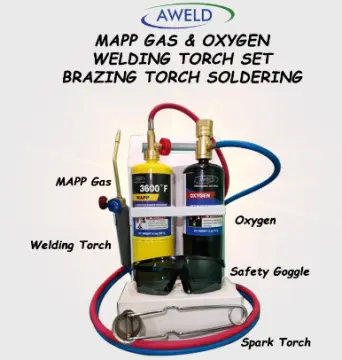 MAPP GAS OXYGEN TORCH SET Welding Torch Brazing Torch Soldering Aweld ...