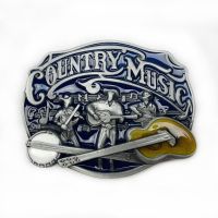 WesBuck Brand Country Music Metal Vintage Belt Buckle Handmade Homemade Accessories Waistband DIY Western Cowboy Rock Style