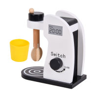 Wooden Kitchen Mixer Set Practical Kitchen Accessories Toy With Toaster And Stirrer Cooking Role Play For Toddlers Boys Girls