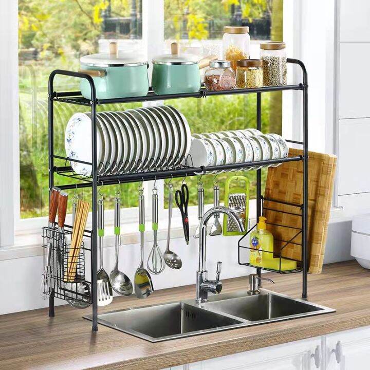 Stainless Steel Sink Top Dish Rack Home Cutlery Storage Rack 60cm 70cm ...