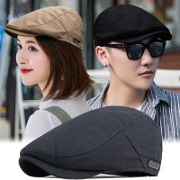 【Hot Sale】 Beret mens spring and autumn outdoor casual painters cap Korean version of womens all-match sunshade peaked forward