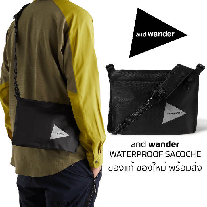 กระเป๋า-and-wander-รุ่น-waterproof-sacoche-รุ่นใหม่จากญี่ปุ่น-กระเป๋าสะพาย-ของใหม่-ของแท้-พร้อมส่ง