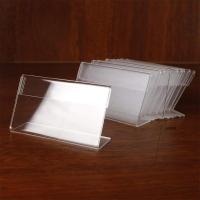 【CW】10pcs Acrylic Transparent Display Stand Desk Sign Label Frame Price Tag Display Business Card Holders