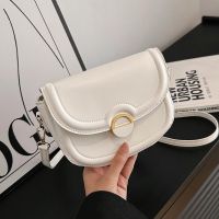 LASGO Korean style fashion small bag female 2023 spring saddle bag personality simple shoulder bag western style messenger bag 〖WYUE〗