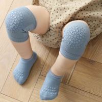 1 Set 0-3Y Baby Socks With Knee Pads Solid Color Anti Slip Floor Socks Kid Crawling Safety Kneecap Protector Girls Boy Short Sox