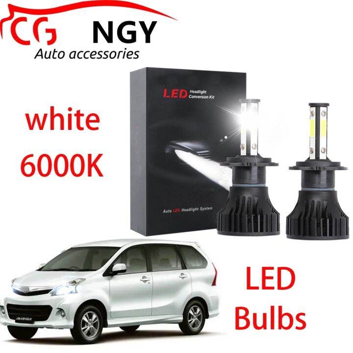 หลอดไฟหน้า-led-6000k-สูง-ต่ํา-สีขาว-สําหรับ-toyota-avanza-f650-2013-2015-1-คู่-2pcs