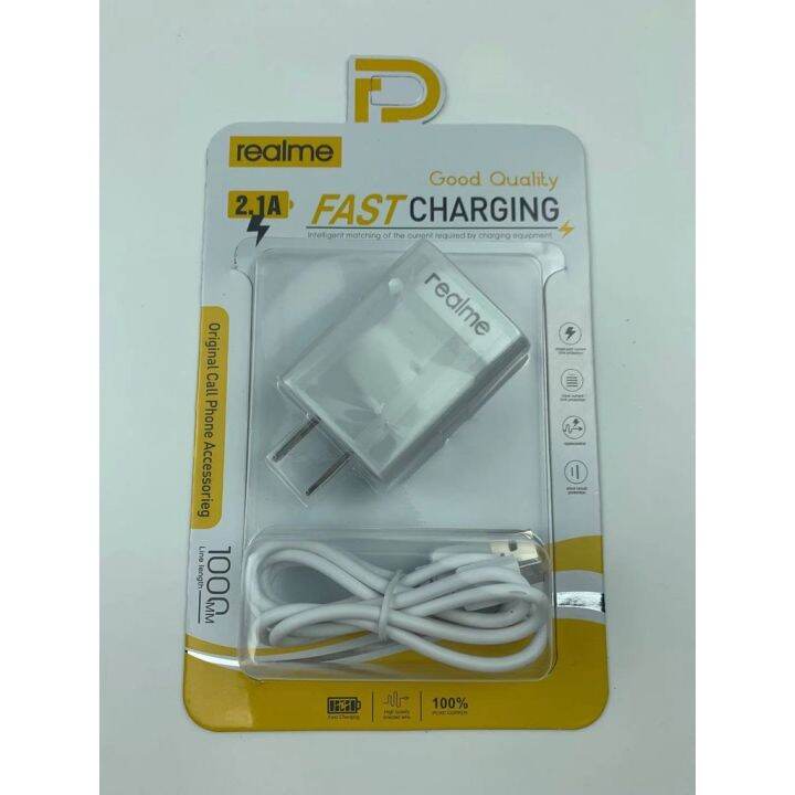 【M06】REALME 2 in 1 Travel Fast Charging 2.1A Charger With Android V8 ...