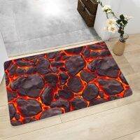 CLOOCL Anti-slip Mat Fashion 40x60CM Absorbent Anti Slip and Dirt Resistant Harajuku Volcanic Magmatic Rock Cool Graphic Rug