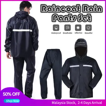 Outdoor Cycling Raincoat Bike Jacket Pants Reflective Strip Rainproof Suits