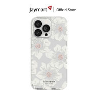 Kate Spade New York Protective Hardshell Case for iPhone 13 Pro - Hollyhock Floral Clear/Cream with Stones