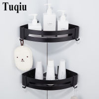 Corner Shelf Wall Mounted Black Aluminum Bathroom Soap Dish Bath Shower Shelf Bath Shampoo Holder Basket Holder Corner shelf