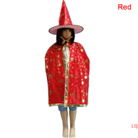 LQ 2ชิ้น/เซ็ตเด็กเด็กทารก ฮาโลวีนเครื่องแต่งกายแม่มด cloak Cape and Hat COSPLAY PROP