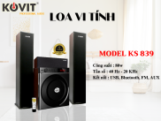 Dàn âm thanh nghe nhạc 3.1 Kovit KS 839 - Bắt bluetooth, loa cây vỏ gỗ