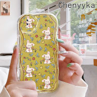 เคส Chenyyka สำหรับ VIVO Y93 Y95 Y91i Y91เคสแฟชั่นลายดอกไม้กระต่ายเคสมือถือกันกระแทกแบบใสนิ่มเคสโปร่งใสลายกล้องถ่ายรูปที่สร้างสรรค์เคสซิลิกาเจลป้องกัน