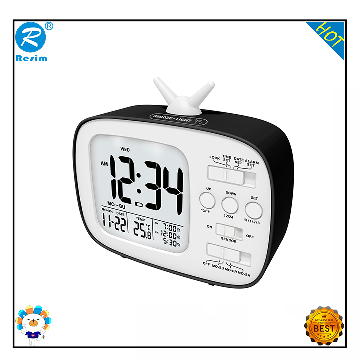 Resim Simple electronic clock photosensitive smart clock creative alarm