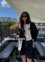 [COD]BANANA CANDY ชุดสูทสีตัดกันสไตล์ยุโรปและอเมริกาต้นฤดูใบไม้ร่วง 2022 เสื้อแจ็คเก็ตพร็อพผู้หญิงรุ่นใหม่ต้นฤดูใบไม้ผลิ