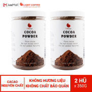 Combo 2 hũ Bột Cacao nguyên chất không đường Light Cacao tốt cho sức khỏe