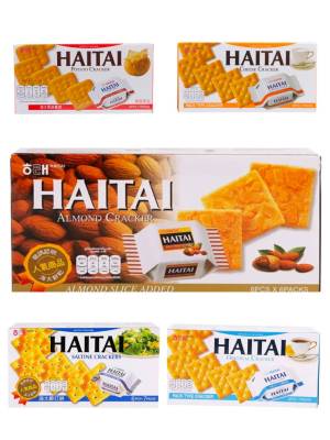 HAITAI Cracker ไฮไท แครกเกอร์ ขนมปังกรอบ บิสกิต อาหารว่าง น้ำตาลน้อย นำเข้าจากเกาหลี  (6 ชิ้น x 7 ห่อ)