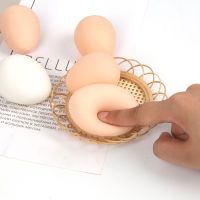 【CW】 Fidget Simulated Eggs Soft Safe Stress Balls Reusable Elastic Pinch Boys Classroom Prizes