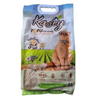 Kasty Tofu Litter 6L. ทรายแมวเต้าหู้ สูตร Original ไร้ฝุ่น จับตัวเป็นก้อน ทิ้งชักโครกได้ สำหรับแมวทุกวัย บรรจุ 2.72 kg.