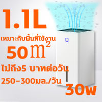 เครื่องดูดความชื้น 30 ตารางเมตร dehumidifier electric 1.1Lทุกประเภท เครื่องลดความชื้น ในครัวเรือน เครื่องควบคุมความชื้น พัดลมไอเย็น กำจัดความชื้น ลดความชื้นในอากาศได้อย่างรวดเร็ว เสียงเบาสบายไม่รบกวนคนในบ้าน เครื่องฟอกอากาศ