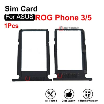 ZS661KS ZS673KS สีแดงสีฟ้าสำหรับ ASUS ROG Phone 3 5 ROG3ซิมการ์ด Rog5ถาดใส่ซิมอะไหล่สำหรับซ่อมช่องเบ้าปลั๊กที่ใส่