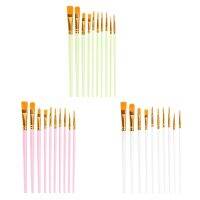 [Kiki tool store] 594F 10x Oil Watercolor Acrylic Paint Brush Various Nylon Brush Head for Art Student