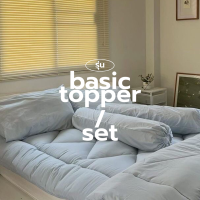 Full Set Topperรุ่นbasic ท็อปเปอร์ ครบ 10 ชิ้น ระบายอากาศ หนานุ่ม ฟู ผ้าcottonคอตตอนสัมผัสนุ่มใยsupper soft ทอปเปอร์เบาะรองนอนเบาะเสริมเตียง